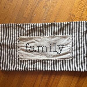 Decorative FAMILY Striped‎ Pillow Cover 25.5"x15"
